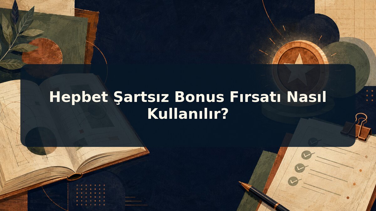 Hepbet Şartsız Bonus Fırsatı Nasıl Kullanılır için Hepbet konu görseli